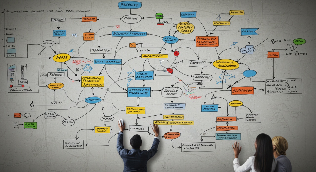 복잡하게 얽힌 다이어그램