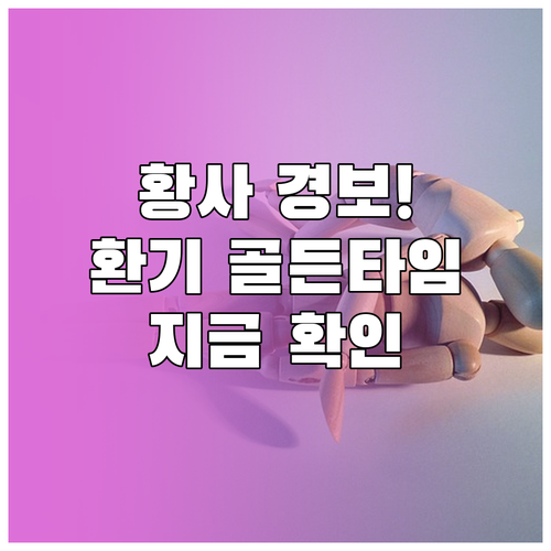 황사 경보 시 올바른 환기 시간과 실..