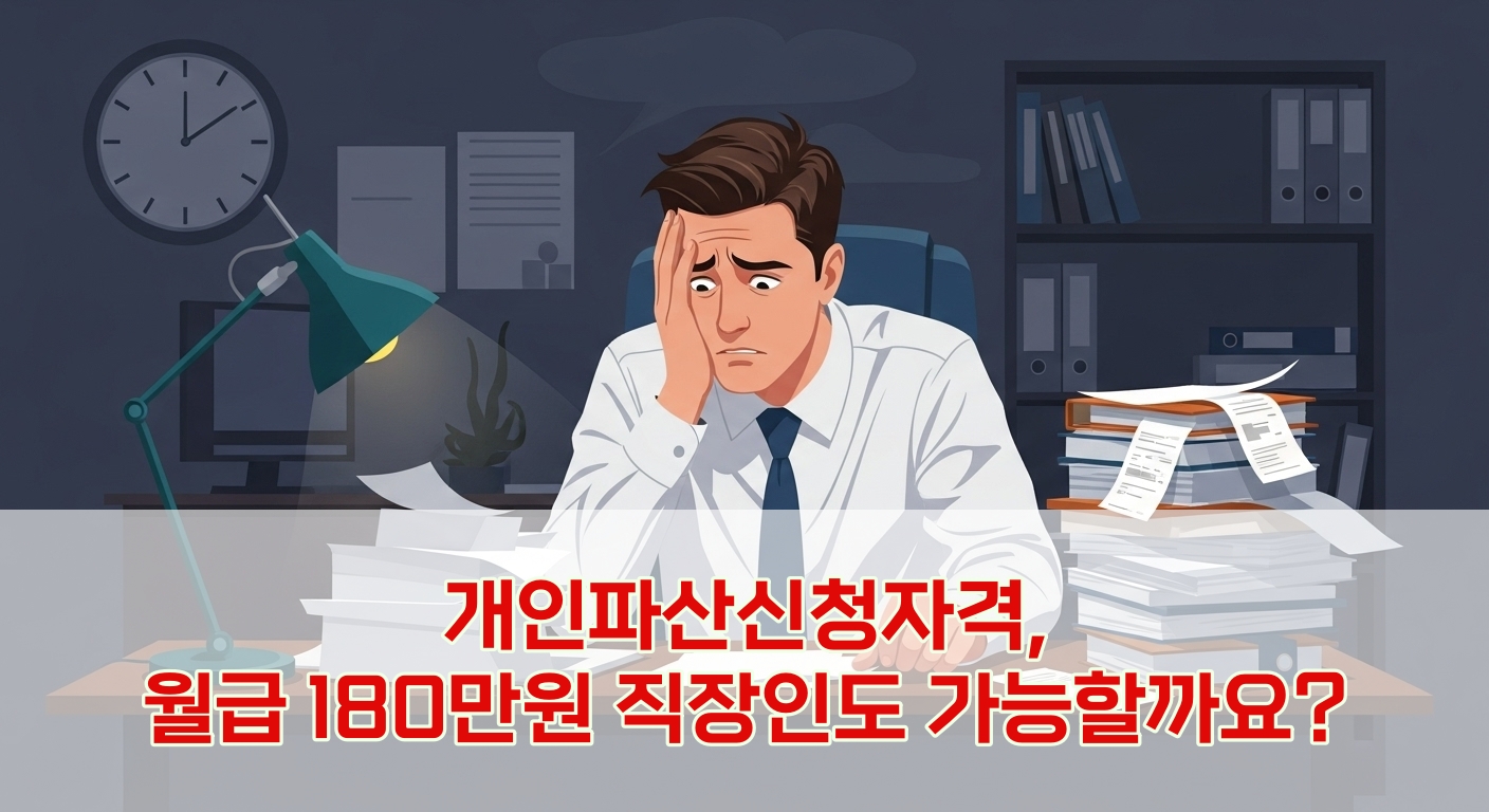 개인파산신청자격, 월급 180만원 직장인도 가능할까요?