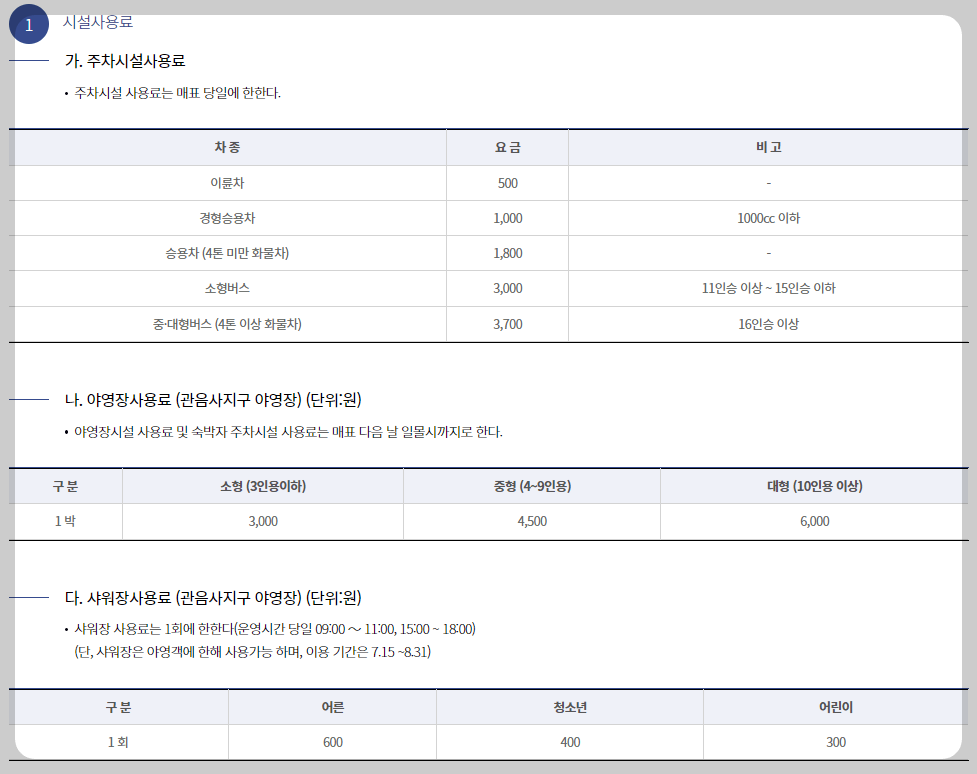 새해 맞이 한라산 야간 탐방예약안내 이용요금