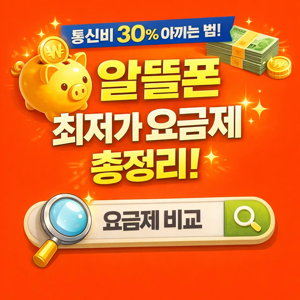 통신비 30% 줄이는 방법, 알뜰폰 요금제 비교 총정리