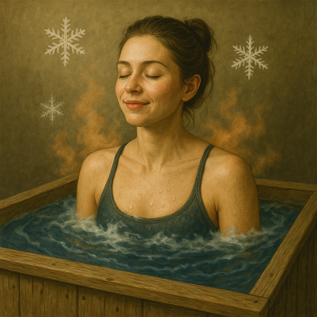 냉수욕을-즐기는-여성