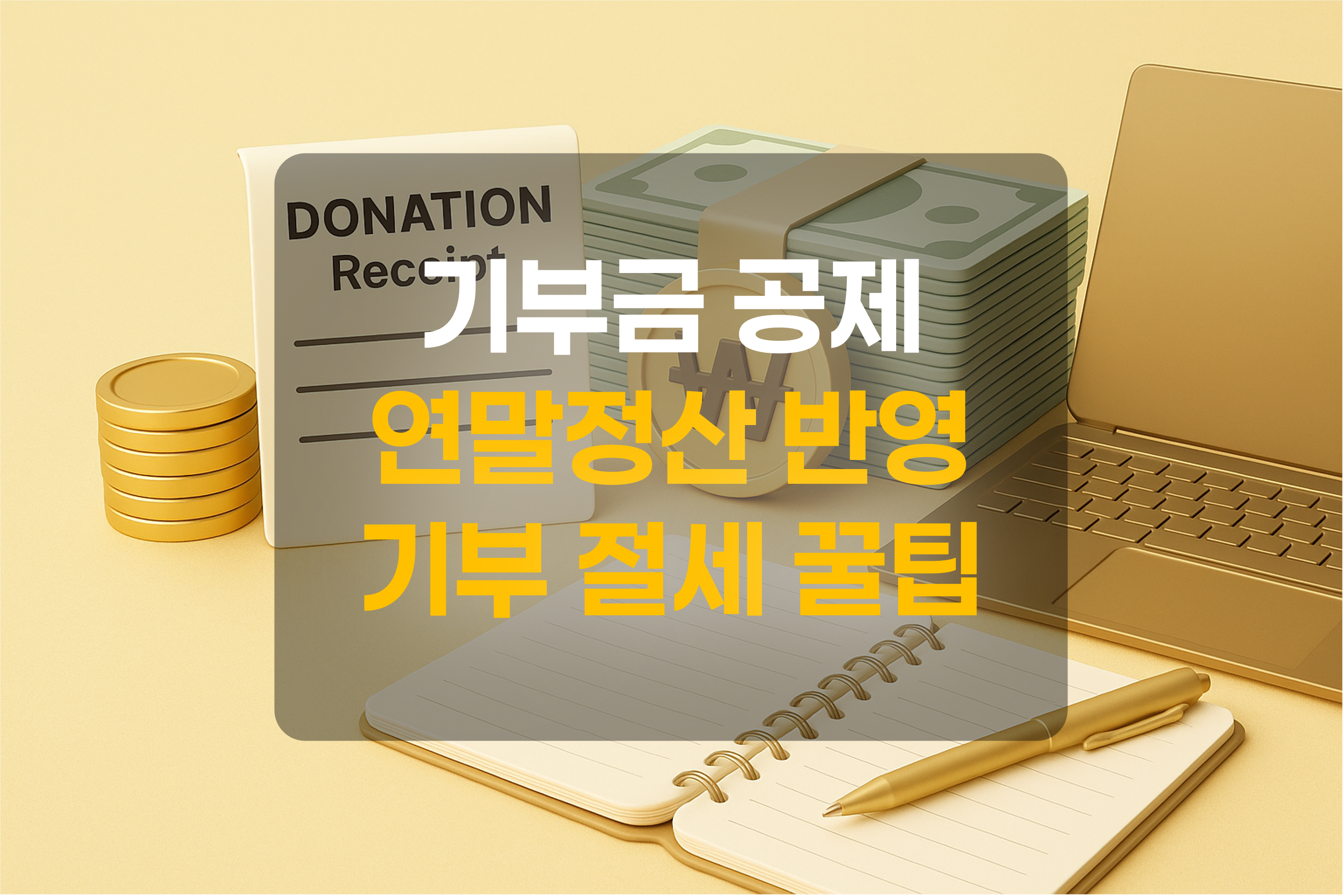 기부금과 세액공제를 표현한 그림
