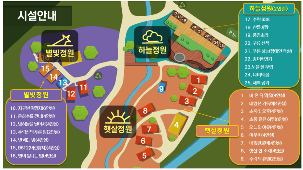 수락휴 주요시설