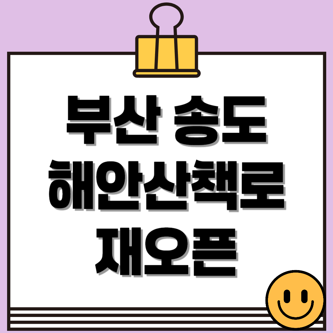 2025 부산 송도해안산책로 재오픈, 새로운 모습으로 돌아온 부산의 명소