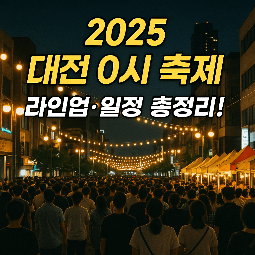 2025 대전 0시 축제 라인업
