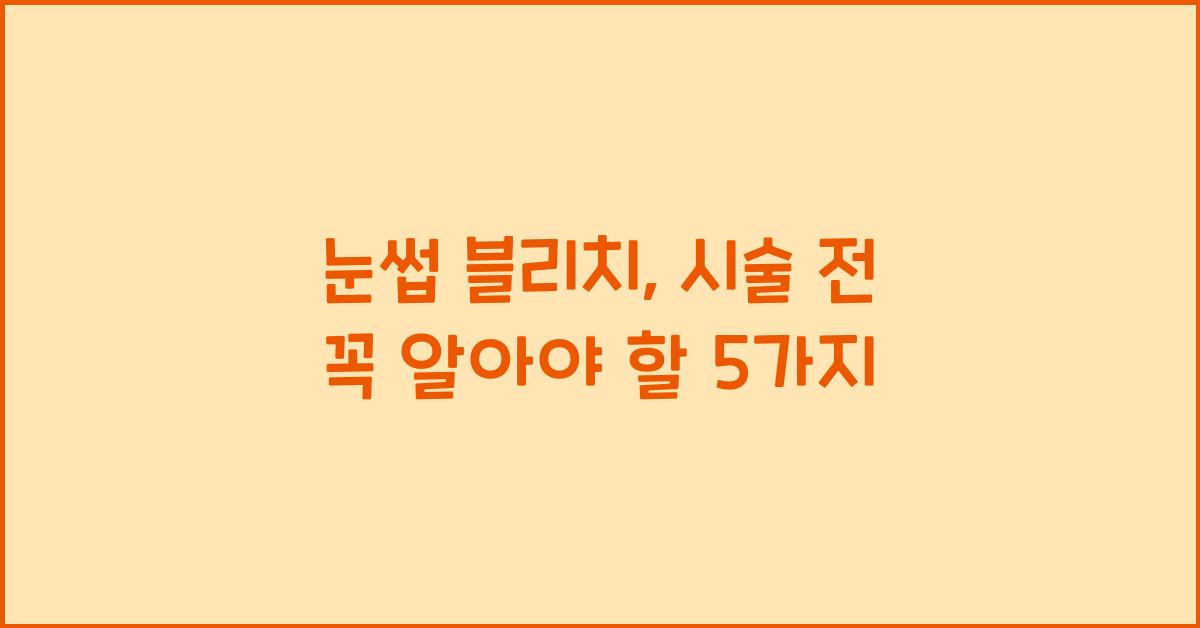 눈썹 블리치