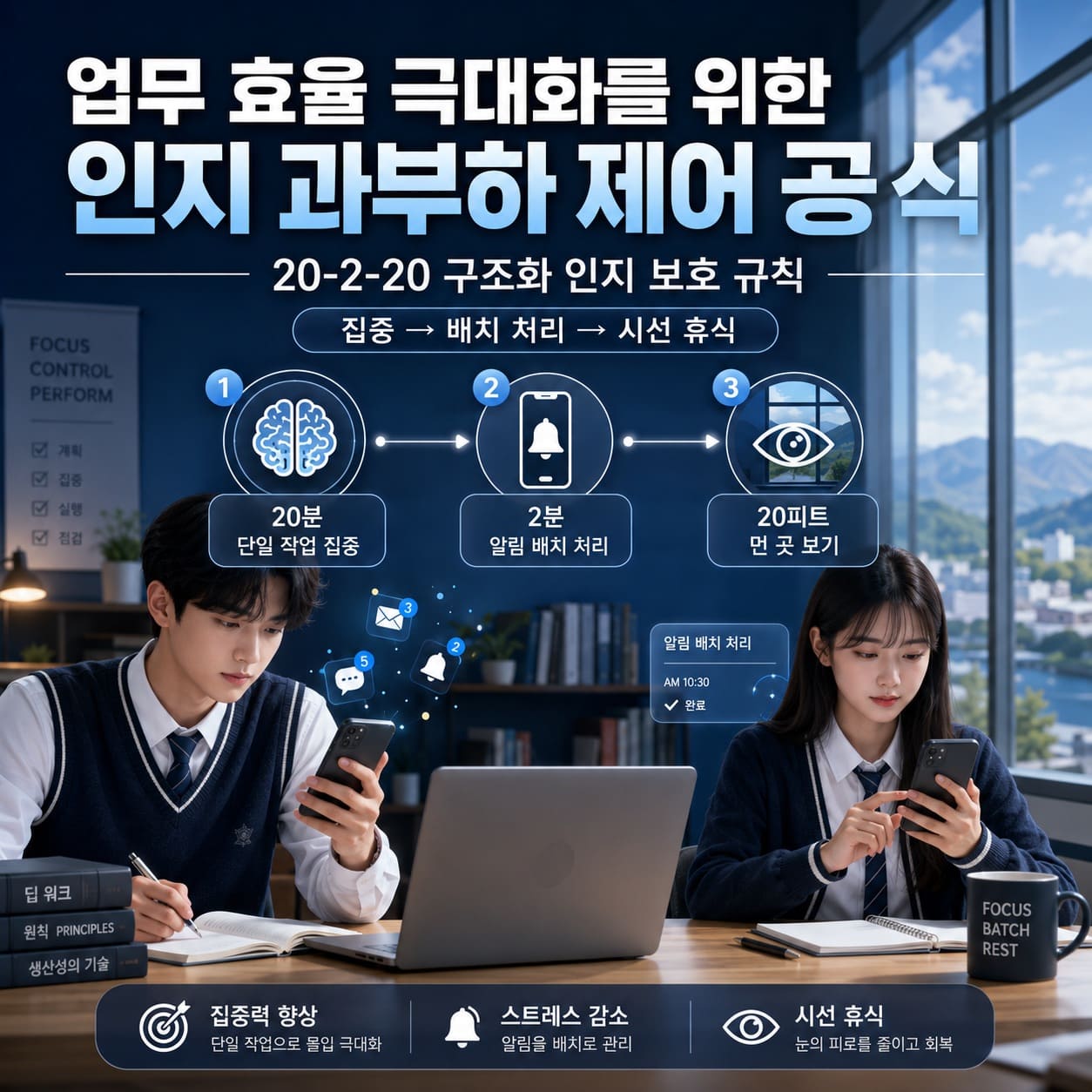업무 효율 극대화를 위한 인지 과부하 제어 공식 20-2-20