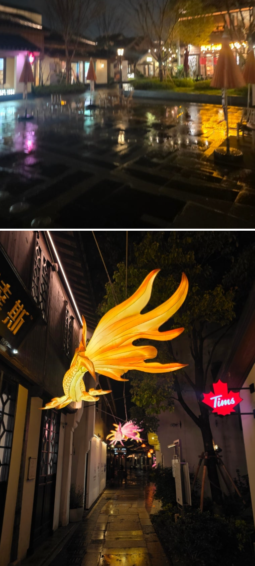 [3월 중국] 상해의 죽전카페거리(?)&amp;#44; 도심 속 수향마을 &amp;#39;판롱티엔디&amp;#39; 밤 9시 야경 산책