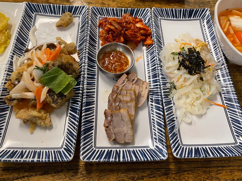 버섯탕수와 보쌈