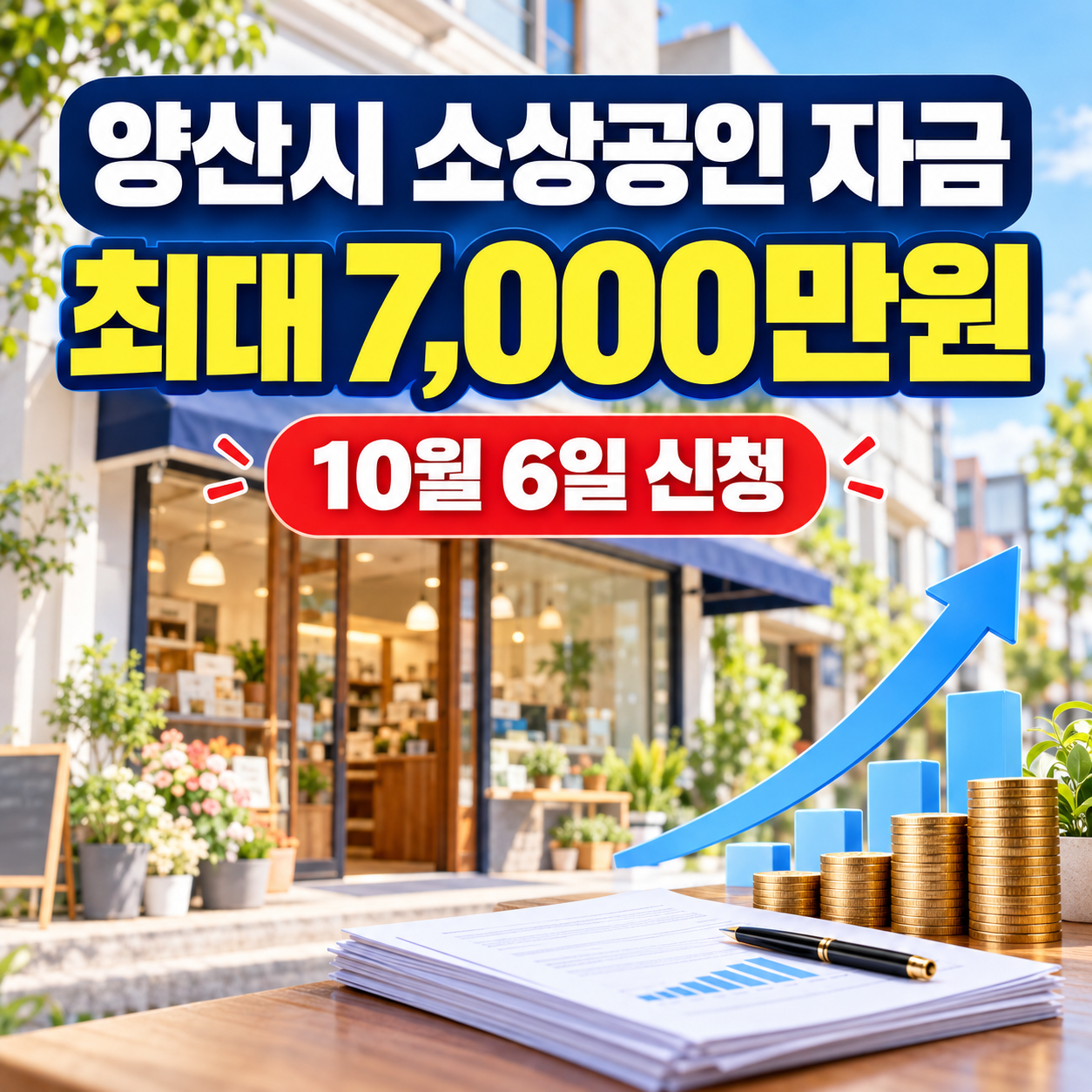 양산시 소상공인 자금 최대 7,000만원｜10월 6일 신청 시작