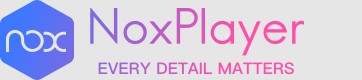 NoxPlayer 브랜드 로고와 슬로건이 포함된 공식 아이덴티티 이미지