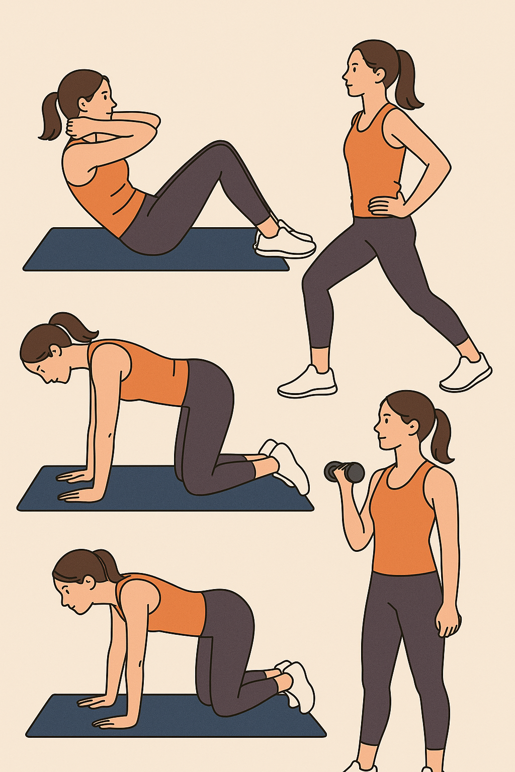 여성을 위한 홈트 루틴: 부위별 운동, 효과적 팁, 안전한 자세