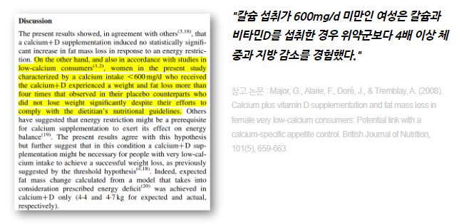 칼슘부족하면 절대로 살안빠진다.
