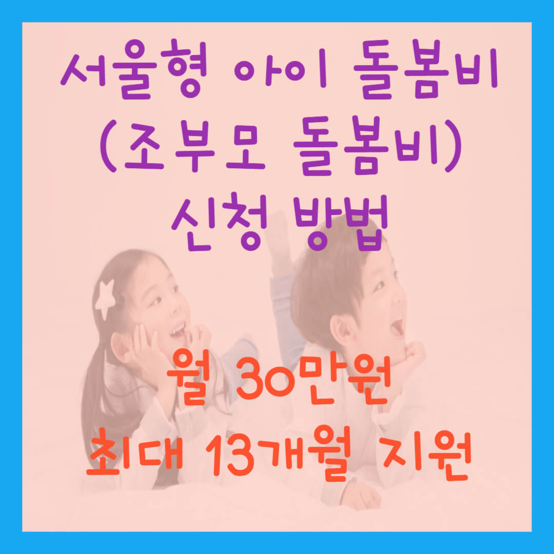 서울형 아이 돌봄비