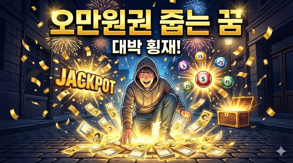 오만원권 줍는 꿈 대박? 로또 횡재 고액당첨 해몽