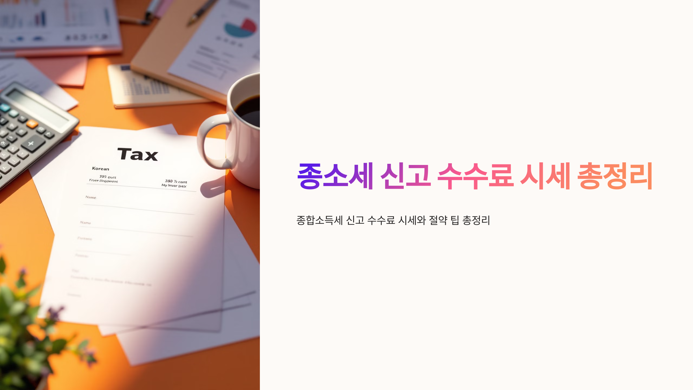 종소세 신고 수수료 시세 총정리