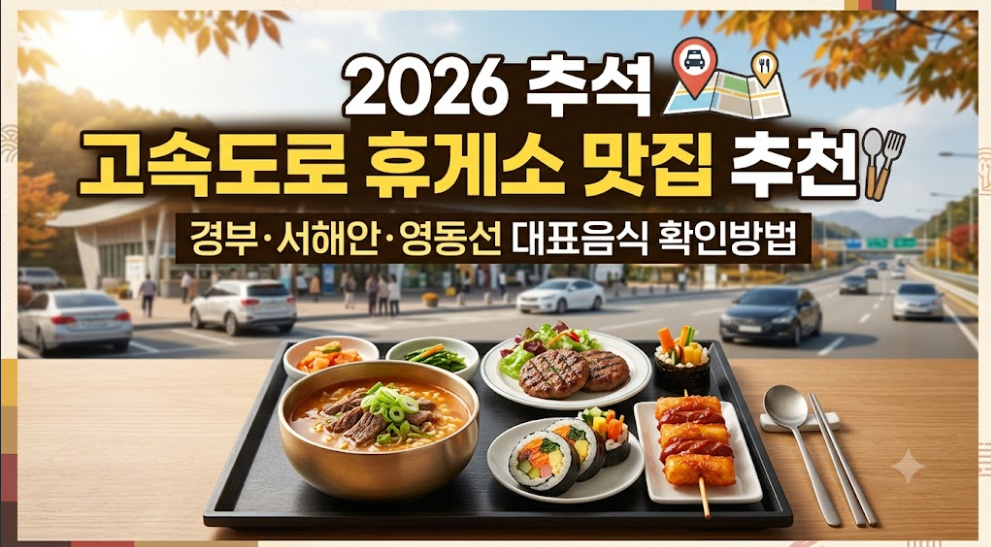 2026 추석 고속도로 휴게소 맛집 추천|경부·서해안·영동선 대표음식 확인방법