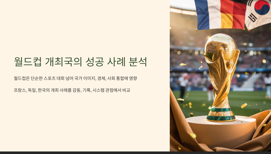 월드컵 개최국 성공 사례 분석