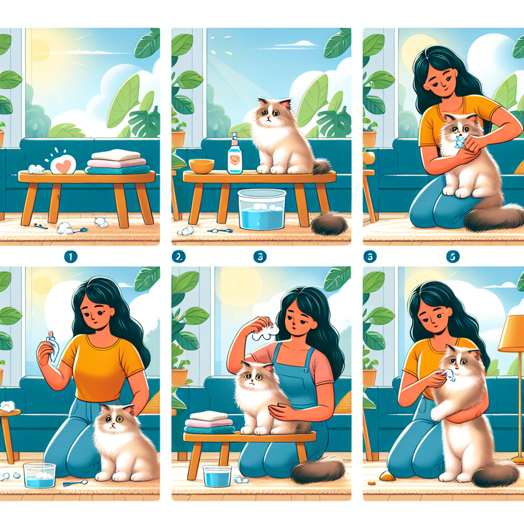 고양이 귀를 안전하게 청소하는 방법: 5단계 가이드