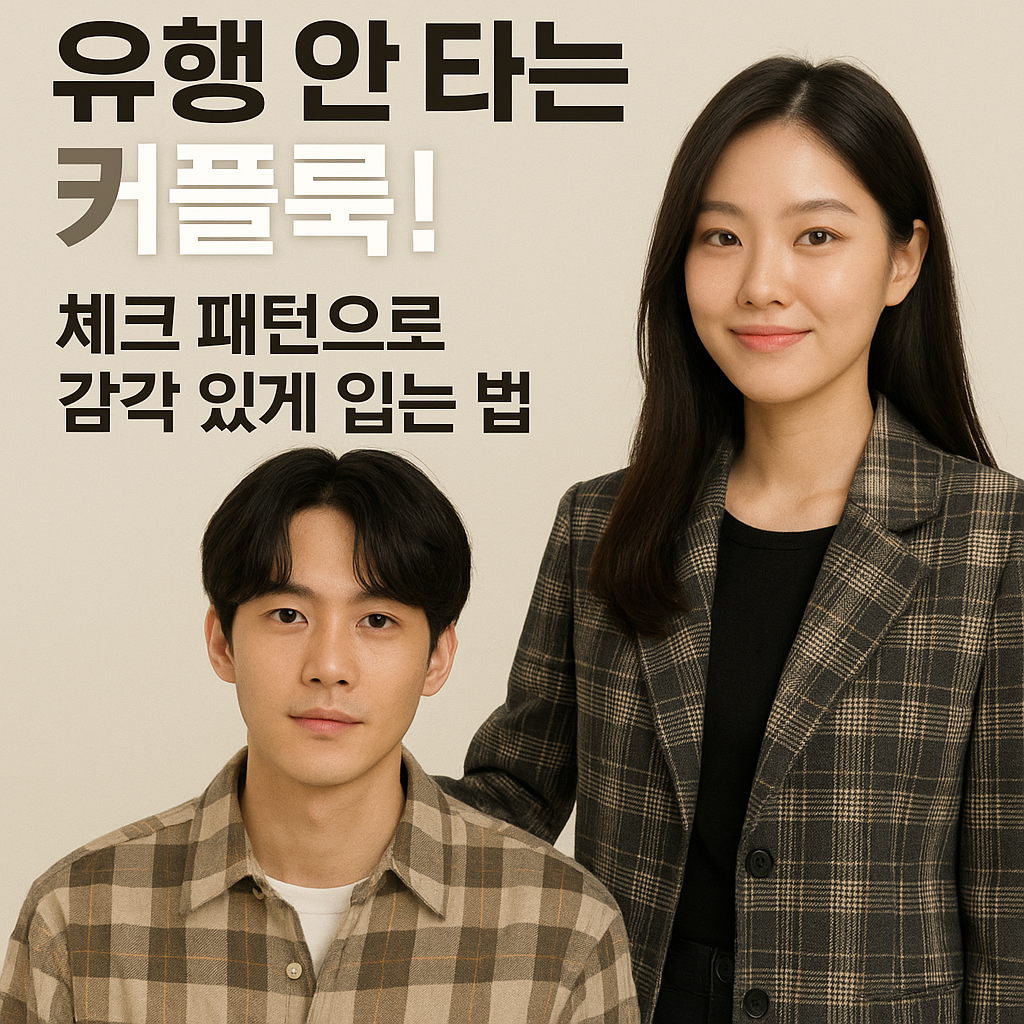 체크 패턴 커플룩