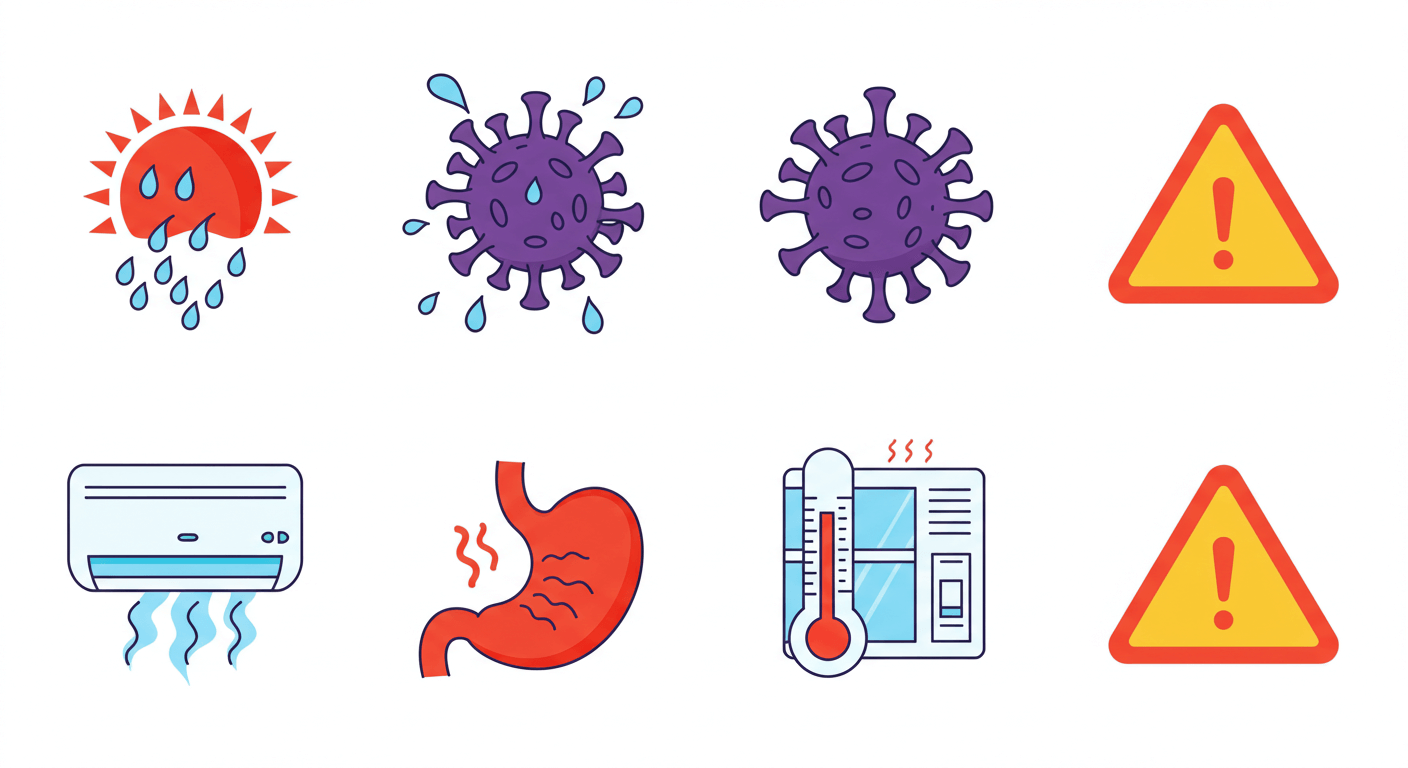 &quot;여름철 감염 주의보&quot;에 대한 이미지입니다.