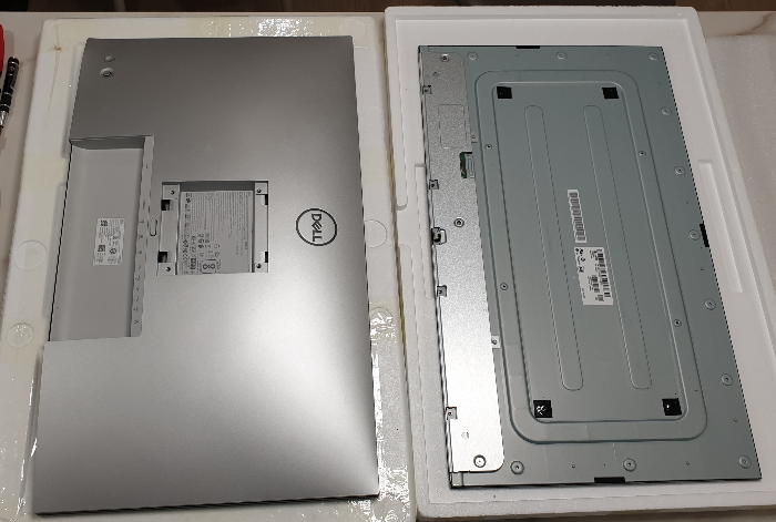 델 모니터 액정파손 교체후 마지막 비교사진