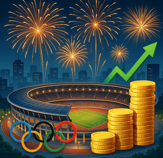 올림픽 과 경제적 파급 효과 관련 사진