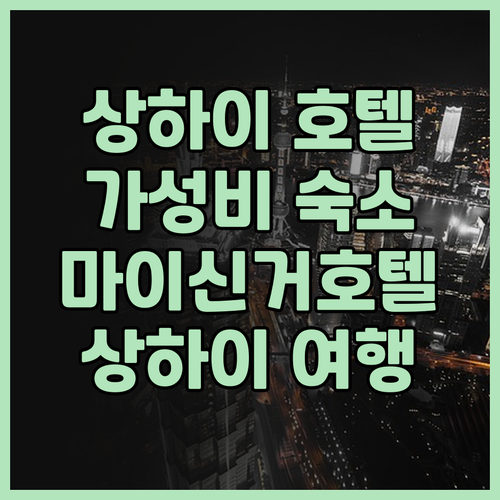 마이신거 비즈니스 호텔 후기 가성비 ..
