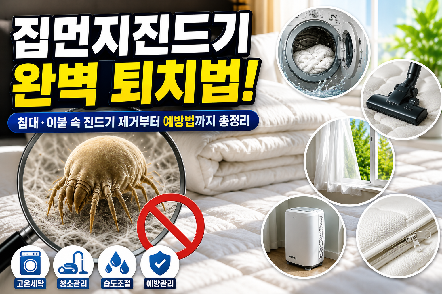 집먼지진드기 완벽 퇴치법! 침대&middot;이불 속 진드기 제거부터 예방법까지 총정리 관련 사진