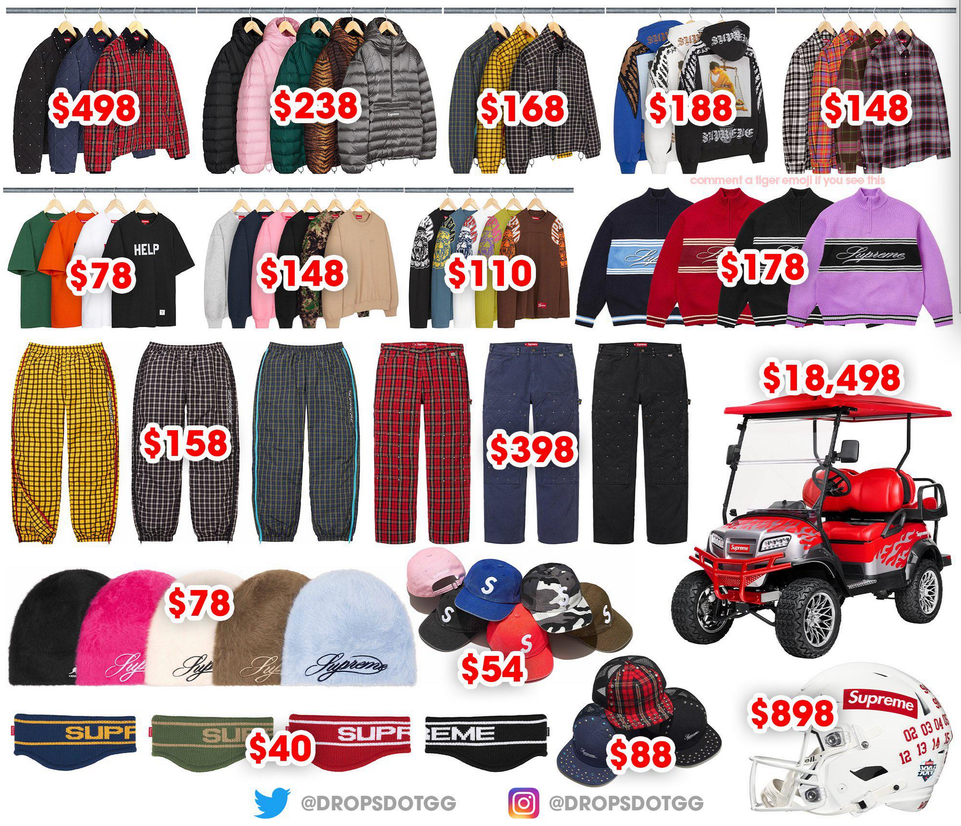 Supreme 슈프림 2025년 FW 6 Week 드랍리스트