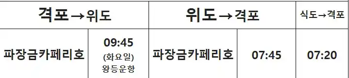 부안 위도 배시간표