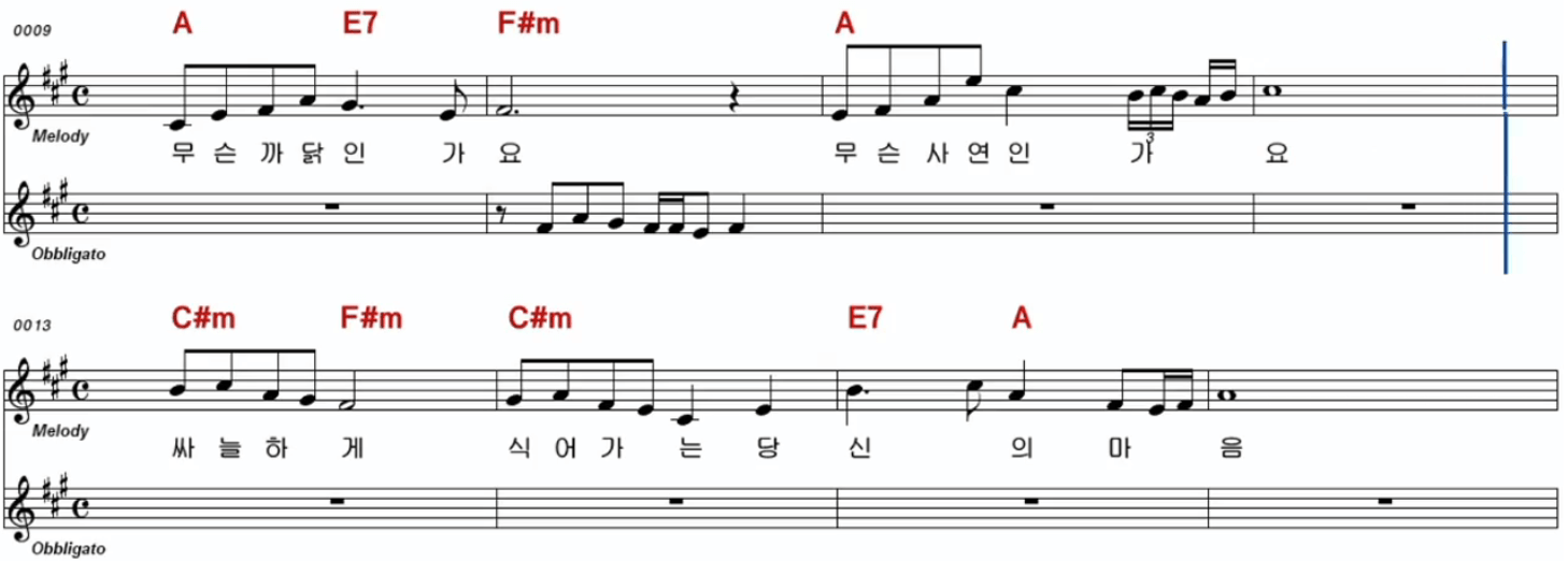 이용복 사랑의 모닥불 악보