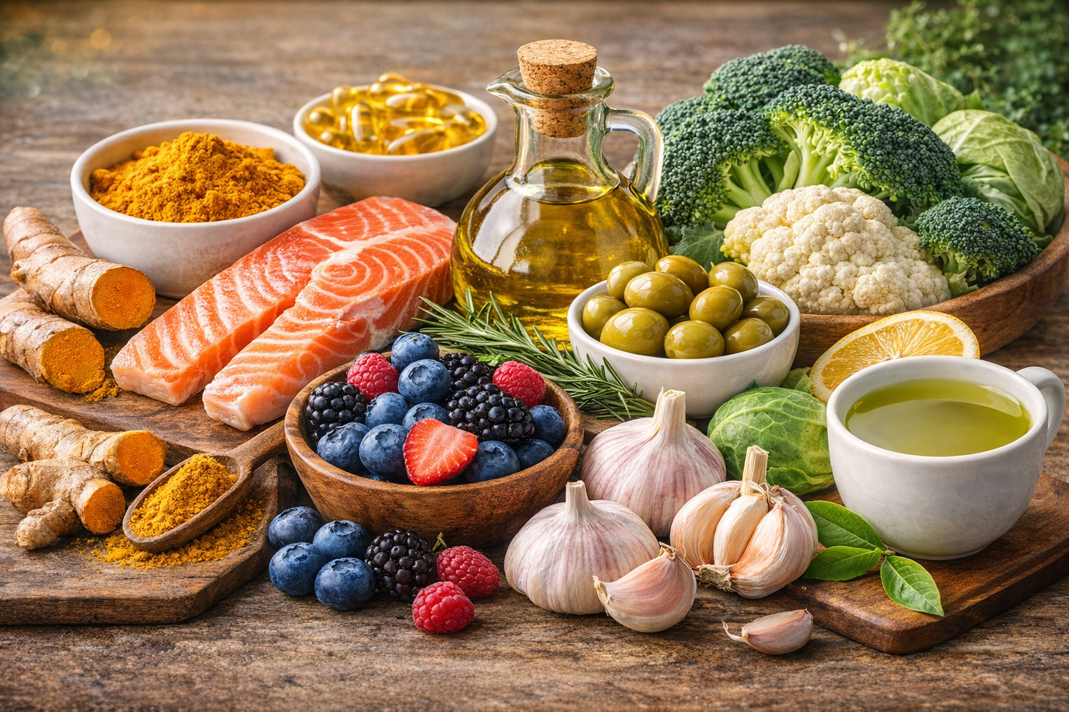 염증을 줄이는 음식들