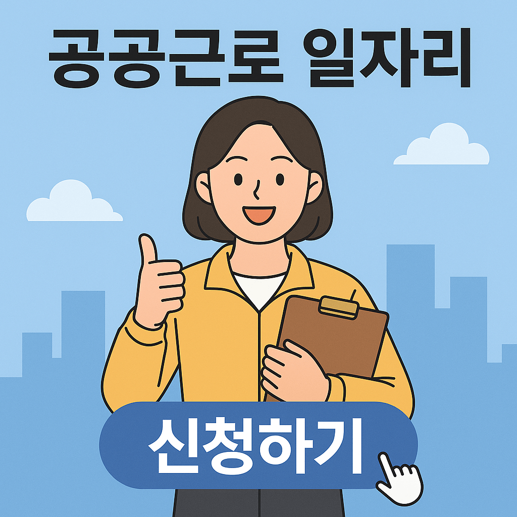 공공근로 일자리 신청하기