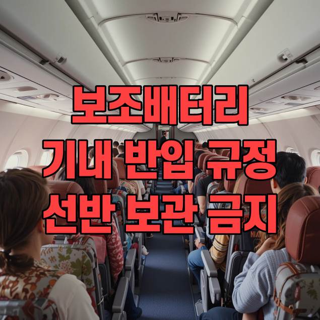 보조배터리 기내 반입 용량 규정 및 선반 보관 금지