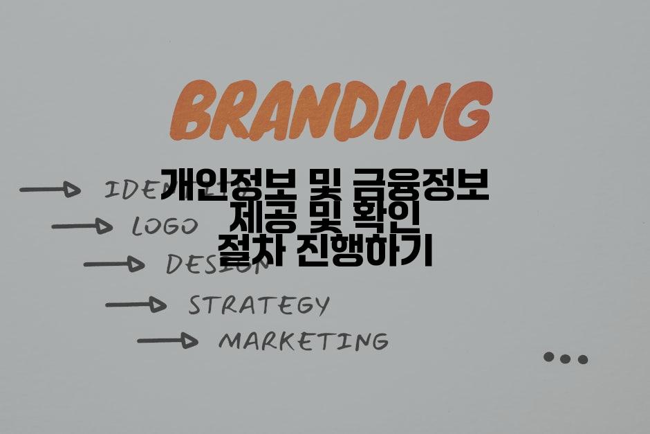 개인정보 및 금융정보 제공 및 확인 절차 진행하기