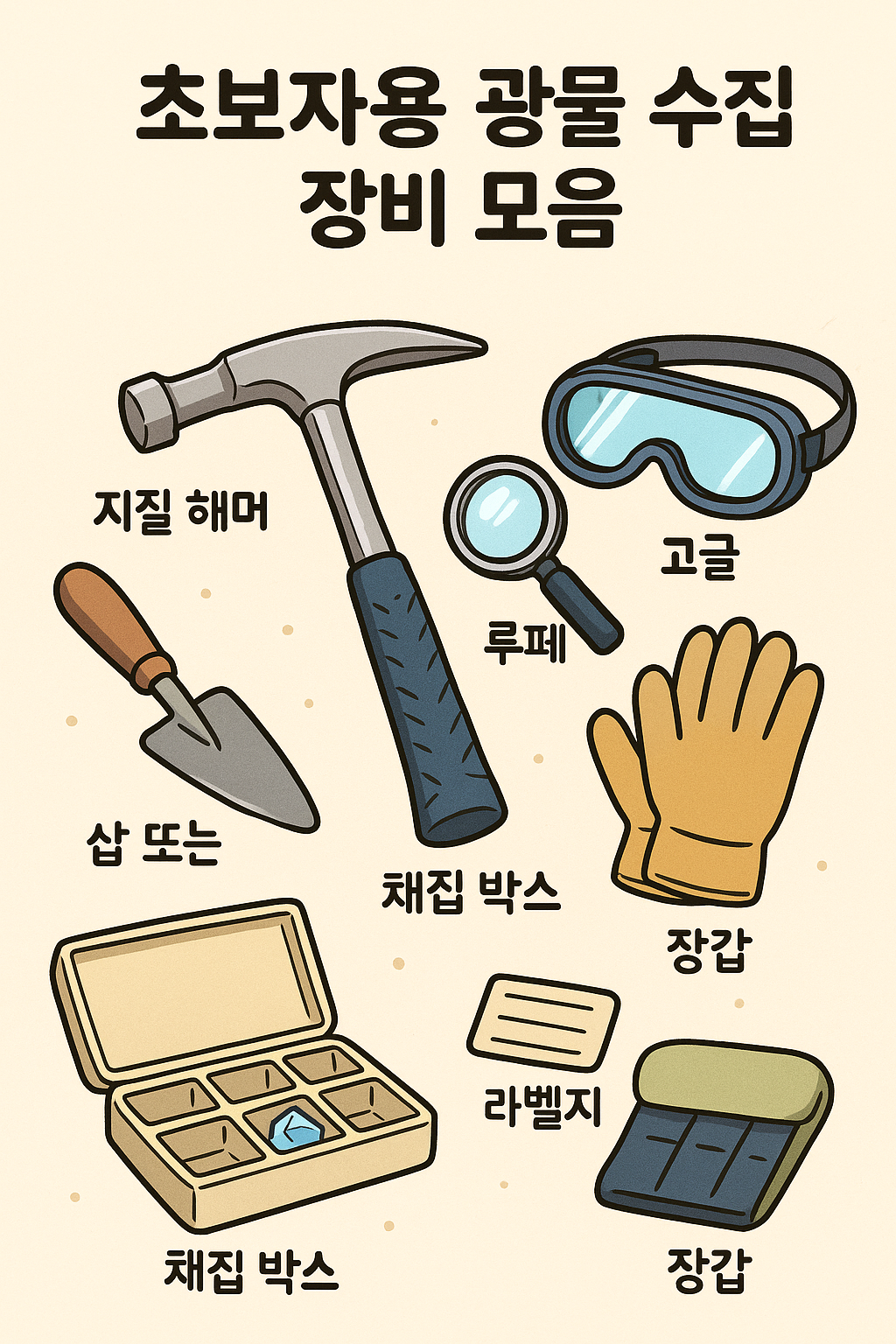 초보자용 광물 수집 장비 모음