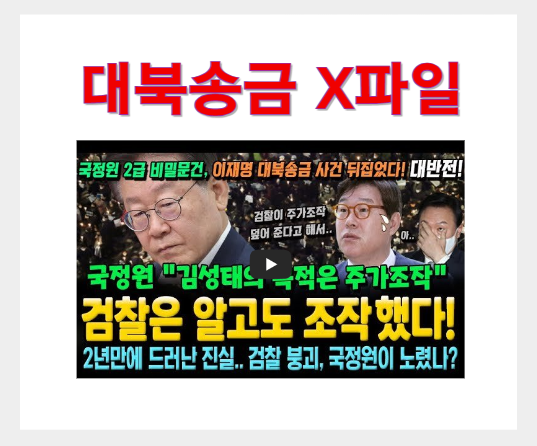 대북송금 X파일