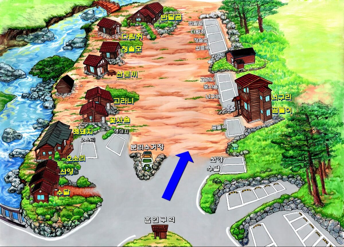 대관령자연휴양림 배치도