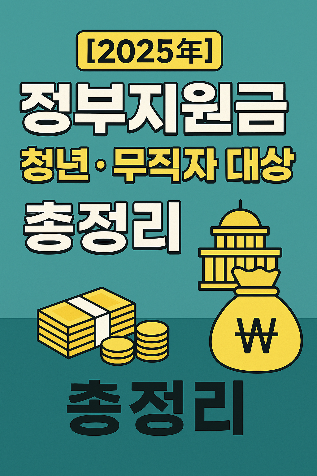 정부지원금 청년, 무직자대상 총정리라고 쓰여있는 이미지