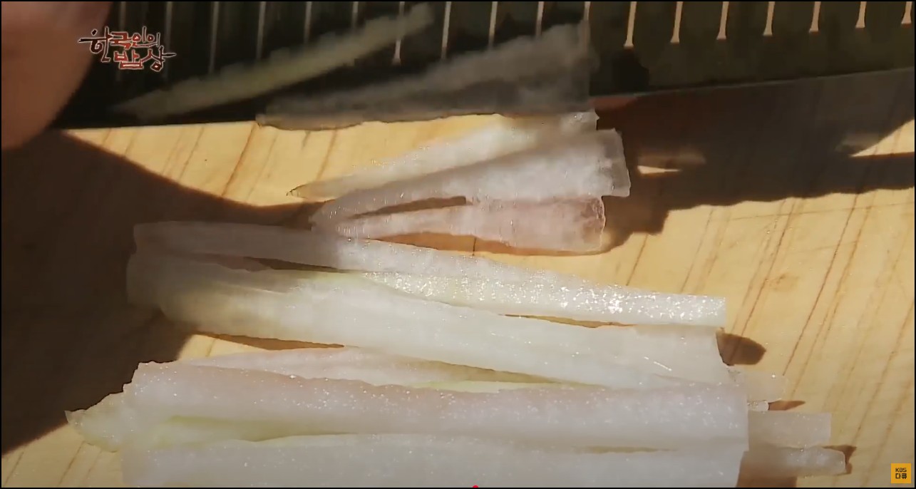 수박껍질 들깨볶음
수박껍질 요리