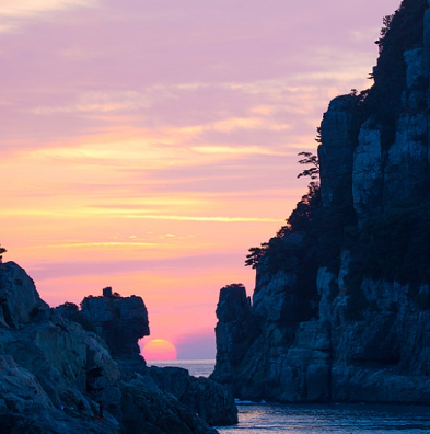 거제도 해금강 일출