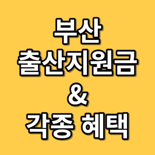 부산 출산지원금