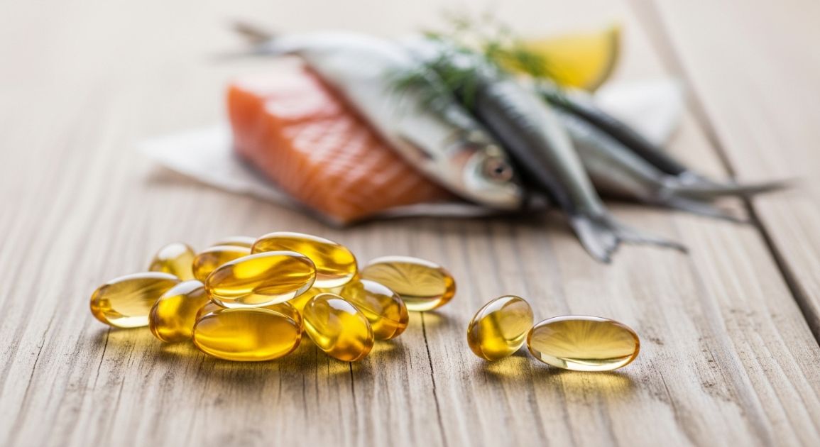 오메가3 영양제 캡슐과 생선 오메가3 보충제