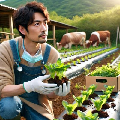 치유농장에서 치유농업사의 지도아래 농사를 짓는 모습