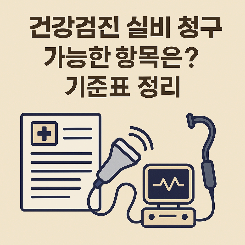 건강검진 실비 청구 가능한 항목은? 기준표 정리