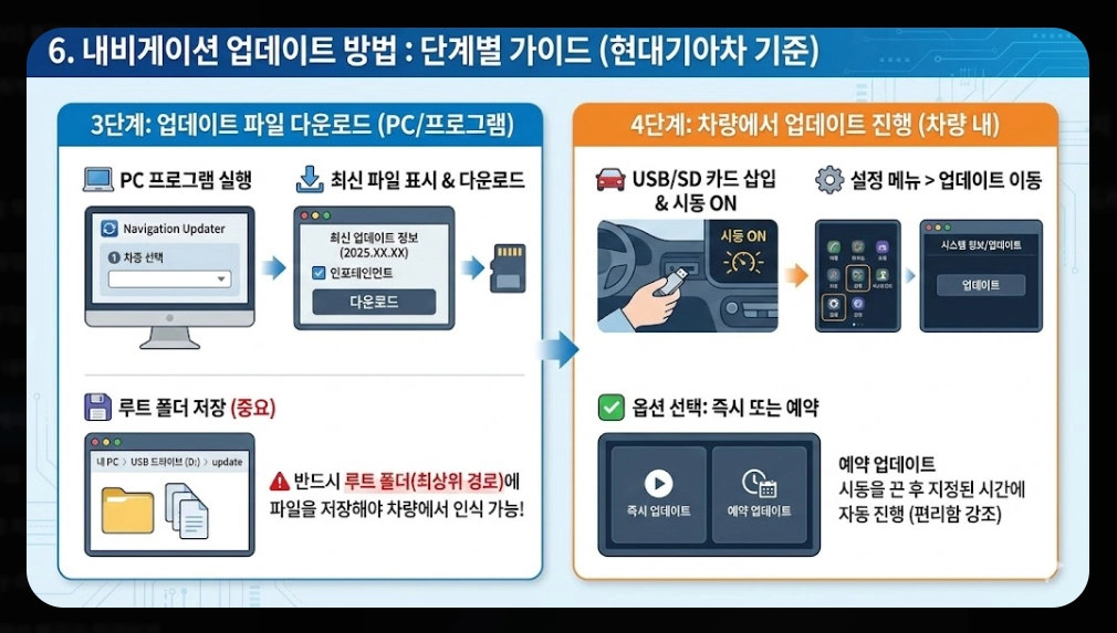 내비게이션 맵 업데이트 시기