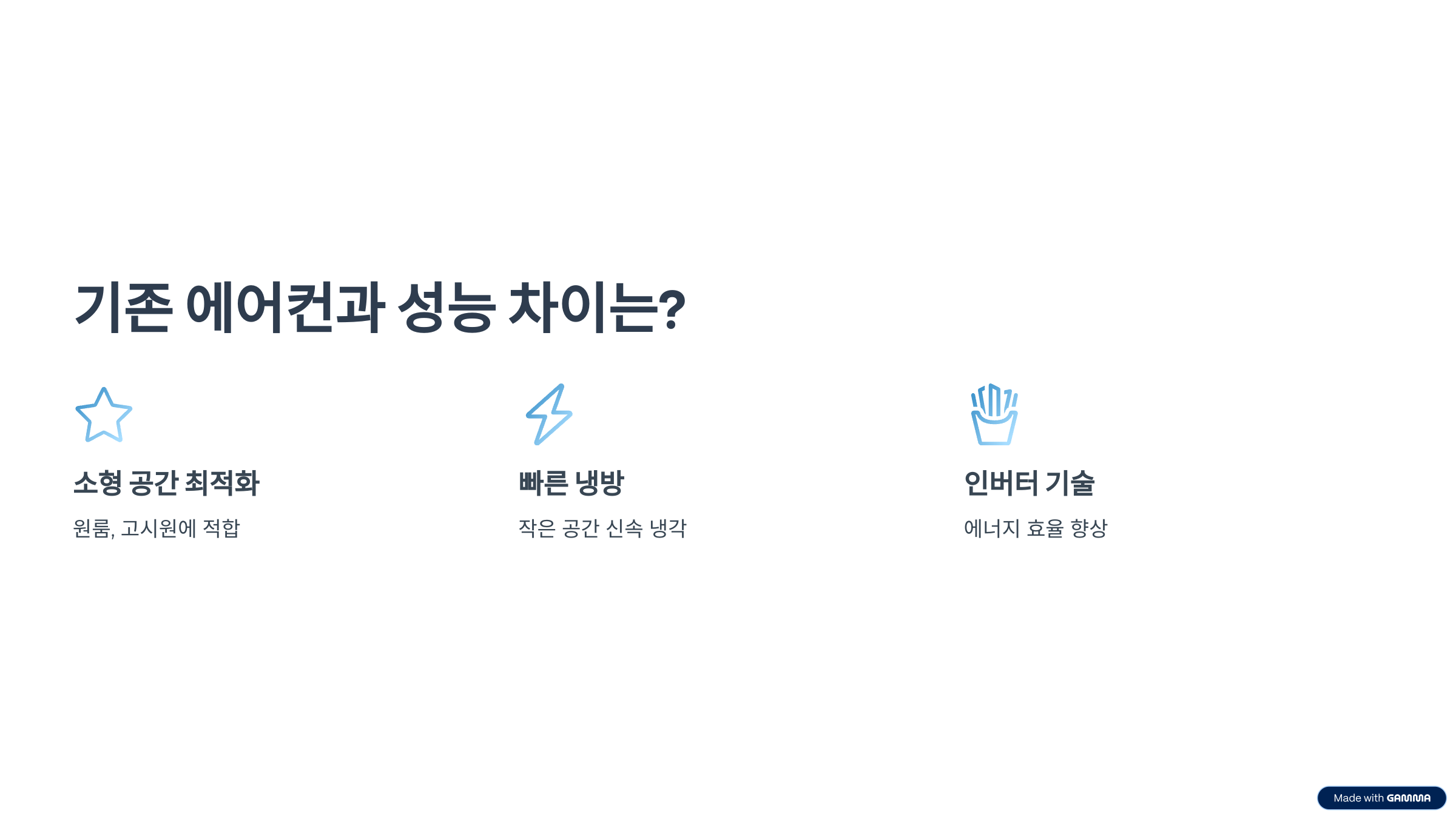 기존 에어컨과 성능 차이는?