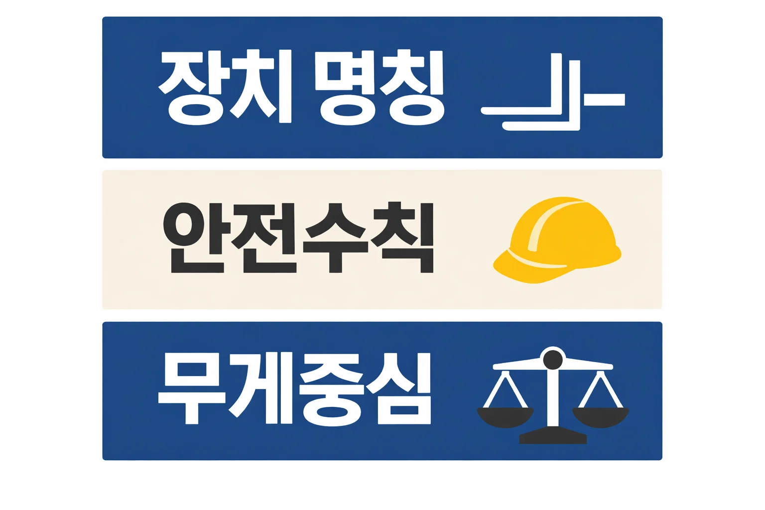 지게차운전기능사 필기 요점 정리에서 장치 명칭과 안전수칙, 무게중심처럼 자주 나오는 핵심 개념을 먼저 정리하도록 구성한 인포그래픽 이미지